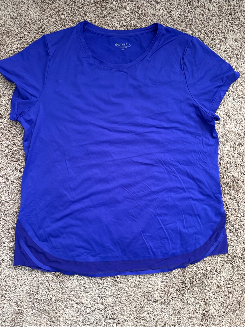 Athleta Bright Cobalt Short Sleeve Performance Tee